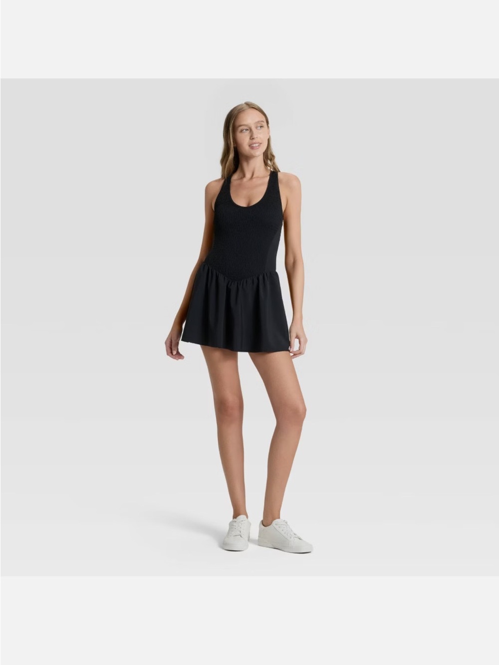 Women's Smocked Active Dress - JoyLab Black
